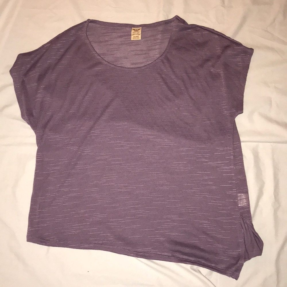 Purple asymmetrical shirt